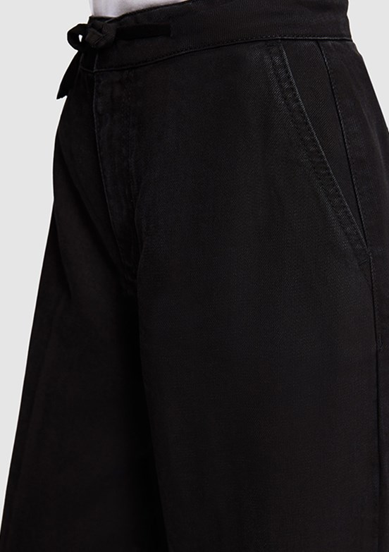 US POLO ASSN - Kadın Siyah Rahat Kesim Jean Pantolon