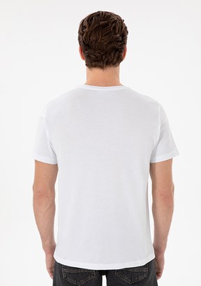 US POLO ASSN - Erkek Beyaz Basic T-Shirt