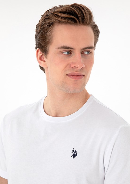 US POLO ASSN - Erkek Beyaz Basic T-Shirt