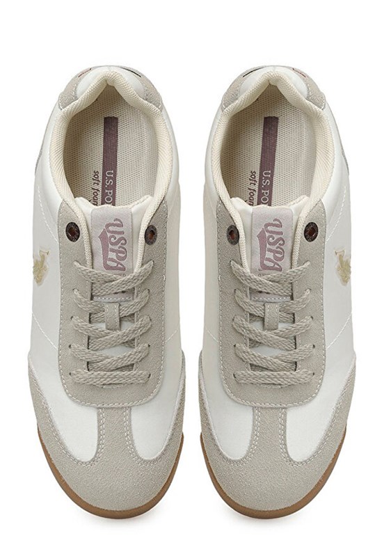 US POLO ASSN - Kadın Bej Sneaker Ayakkabı