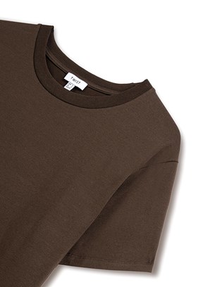 TWİST - TS1260070249 Kadın Kahverengi Bisiklet Yaka T-Shirt