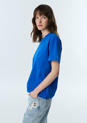 TWİST - TS1260070249 Kadın Saks Bisiklet Yaka T-Shirt