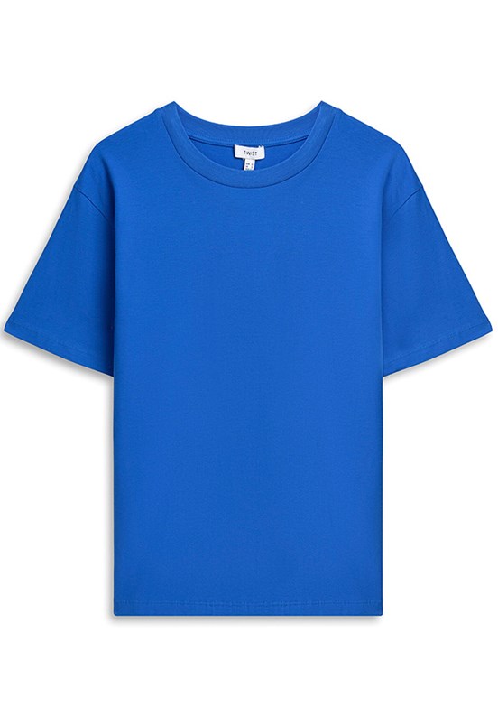 TWİST - TS1260070249 Kadın Saks Bisiklet Yaka T-Shirt