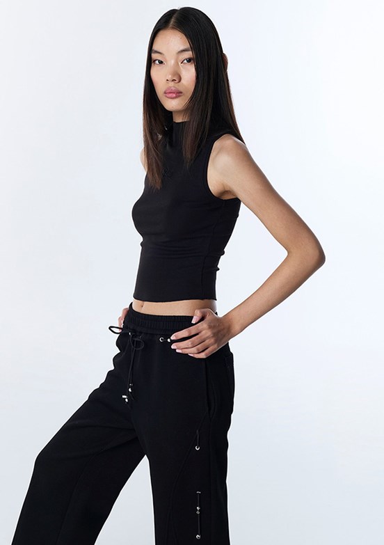 TWİST - TS1260070089 Kadın Siyah Baskılı T-Shirt