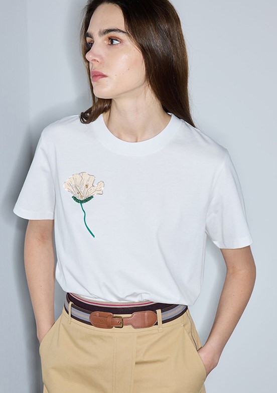 İPEKYOL - IS1260070173 Kadın Beyaz Kısa Kol T-Shirt