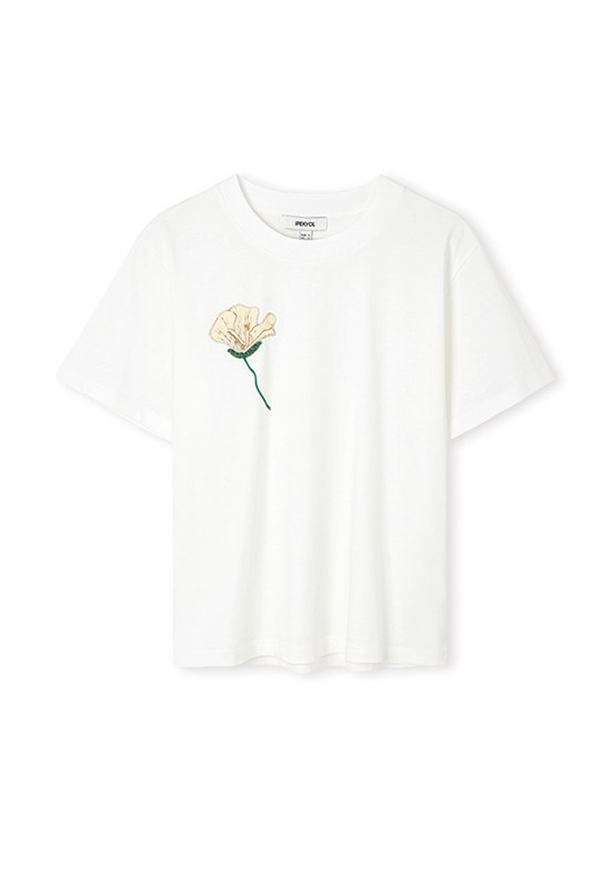 İPEKYOL - IS1260070173 Kadın Beyaz Kısa Kol T-Shirt