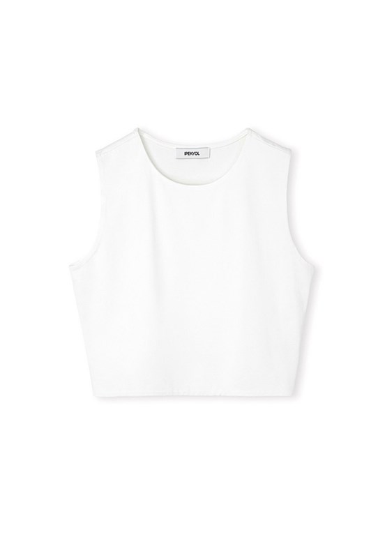 İPEKYOL - IS1260070176 Kadın Beyaz Bisiklet Yaka T-Shirt