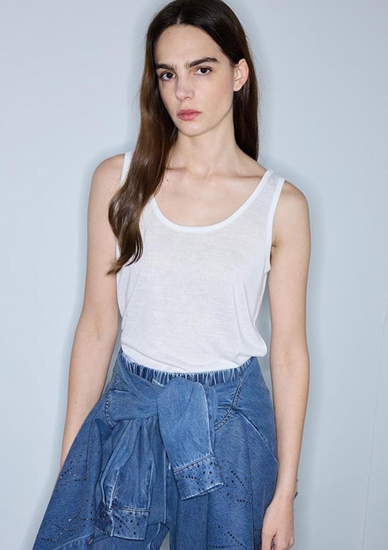 İPEKYOL - IS1260070170 Kadın Beyaz Basic T-Shirt