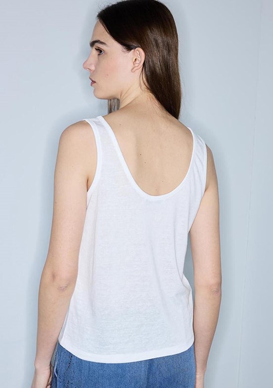 İPEKYOL - IS1260070170 Kadın Beyaz Basic T-Shirt