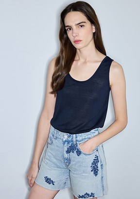 İPEKYOL - IS1260070170 Kadın Lacivert Basic T-Shirt