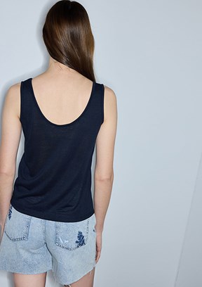 İPEKYOL - IS1260070170 Kadın Lacivert Basic T-Shirt