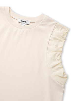 İPEKYOL - IS1260070043 Kadın Beyaz Desenli T-Shirt