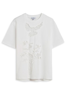 TWİST - TS1260070254 Kadın Beyaz Baskılı T-Shirt