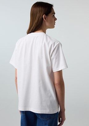 İPEKYOL - IS1260070145 Kadın Beyaz Baskılı T-Shirt