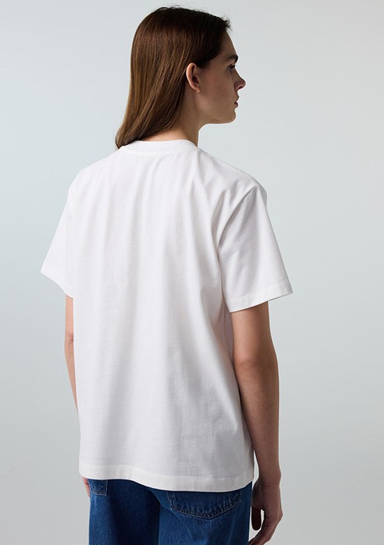 İPEKYOL - IS1260070145 Kadın Beyaz Baskılı T-Shirt