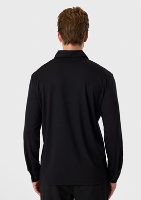 BACKANDBOND -B35S22016 Erkek Siyah Örme Gömlek