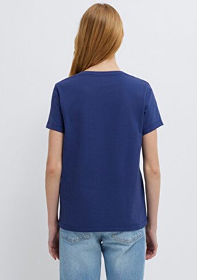 MAVİ M1613873-70498 Kadın Lacivert Baskılı T-Shirt