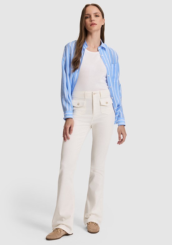 PİERRE CARDİN Kadın Beyaz Skinny Jean Pantolon