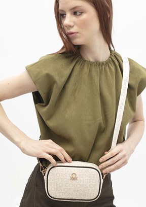 BENETTON - BNT_1791 Kadın Bej-Kahve Kol Çantası