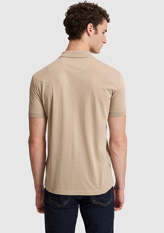 PİERRE CARDİN - Erkek Bej Polo Yaka T-Shirt