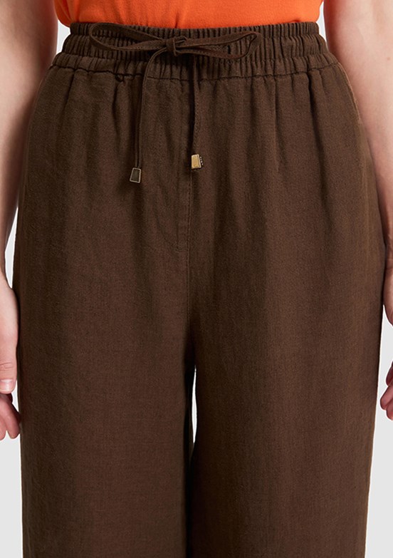 US POLO ASSN - Kadın Kahverengi Relax Pantolon