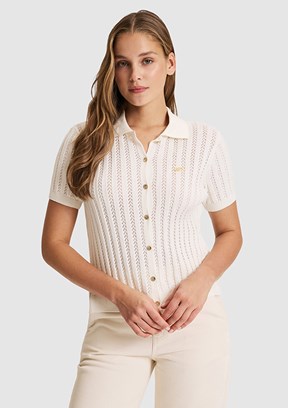 US POLO ASSN - Kadın Beyaz Triko Hırka