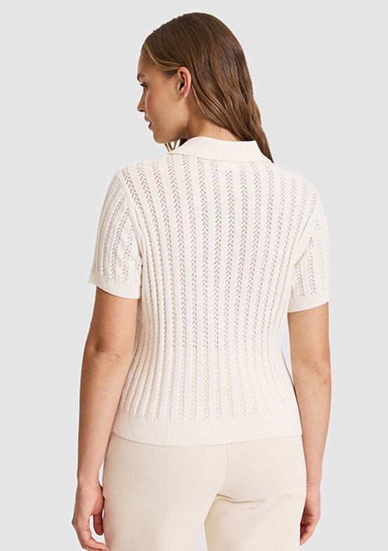 US POLO ASSN - Kadın Beyaz Triko Hırka