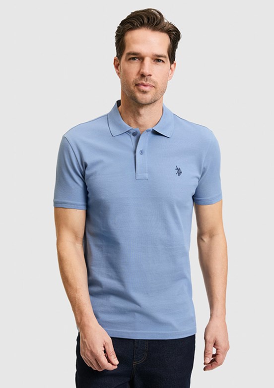 US POLO ASSN - Erkek Lacivert Polo Yaka T-Shirt