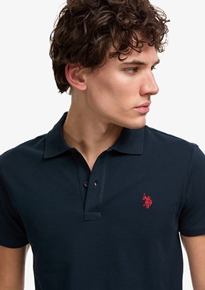 US POLO ASSN - Erkek Lacivert Polo Yaka T-Shirt