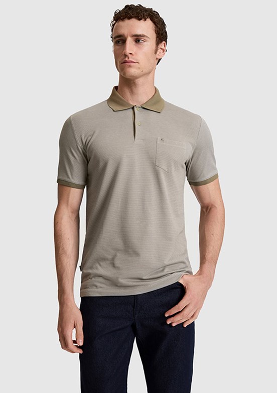 PİERRE CARDİN - Erkek Yeşil Polo Yaka T-Shirt
