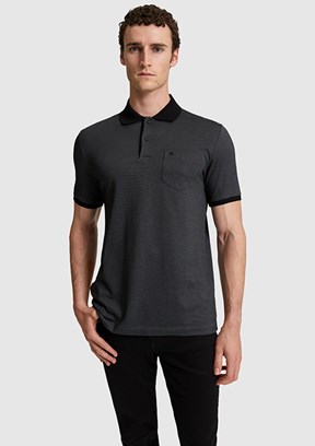 PİERRE CARDİN - Erkek Siyah Polo Yaka T-Shirt