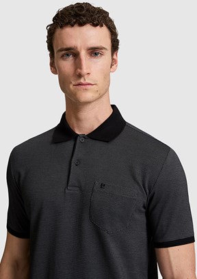 PİERRE CARDİN - Erkek Siyah Polo Yaka T-Shirt