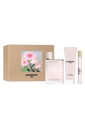 BURBERRY - Her EDP 100 ml+EDP 10 ml+Body Lotion 75 ml Kadın Parfüm Seti