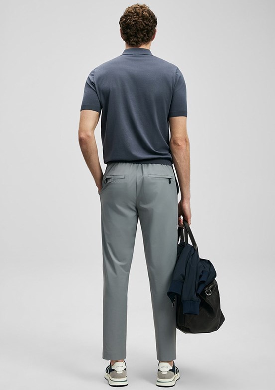 LUFİAN Fenric - 111190362 Erkek Gri Normal Bel Pantolon