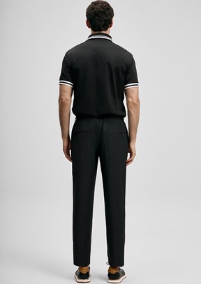 LUFİAN Fenric - 111190362 Erkek Siyah Normal Bel Pantolon