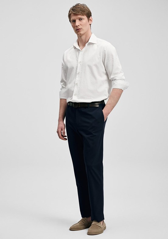 LUFİAN Remy - 111190369 Erkek Lacivert Normal Bel Pantolon