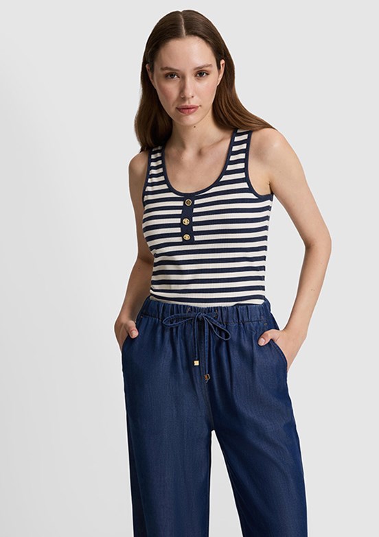 PİERRE CARDİN - Kadın Beyaz Polo Yaka T-Shirt
