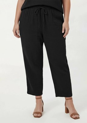 RMG - 1859 Kadın Siyah Normal Bel Pantolon