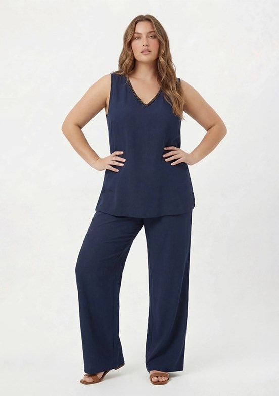 RMG - O6831 Kadın Lacivert Pantolon Takım