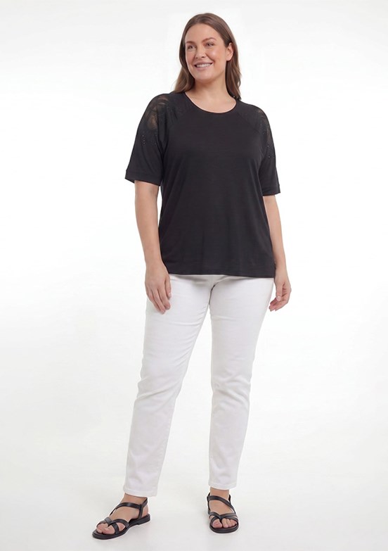 RMG - O6898 Kadın Siyah Basic T -Shırt
