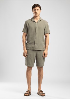 LEE COOPER Bosea - 262 LCM 221017 Erkek Yeşil Beli Lastikli Şort