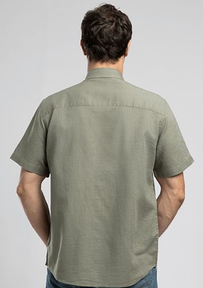 LEE COOPER Andre - 262 LCM 241003 Erkek Yeşil Kısa Kol Gömlek