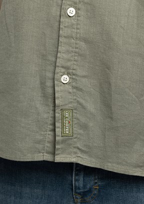 LEE COOPER Andre - 262 LCM 241003 Erkek Yeşil Kısa Kol Gömlek