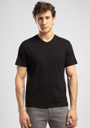 LEE COOPER Jonat - 262 LCM 242002 Erkek Siyah V Yaka T-Shirt