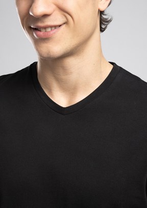 LEE COOPER Jonat - 262 LCM 242002 Erkek Siyah V Yaka T-Shirt