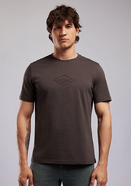 LEE COOPER Mattias - 262 LCM 242007 Erkek Kahverengi O Yaka T-Shirt