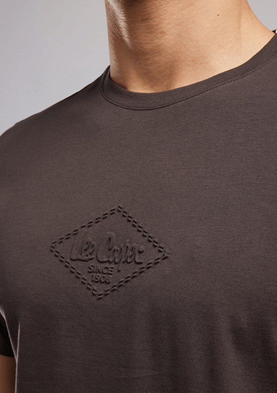 LEE COOPER Mattias - 262 LCM 242007 Erkek Kahverengi O Yaka T-Shirt