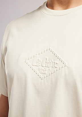 LEE COOPER Mattias - 262 LCM 242007 Erkek Bej O Yaka T-Shirt