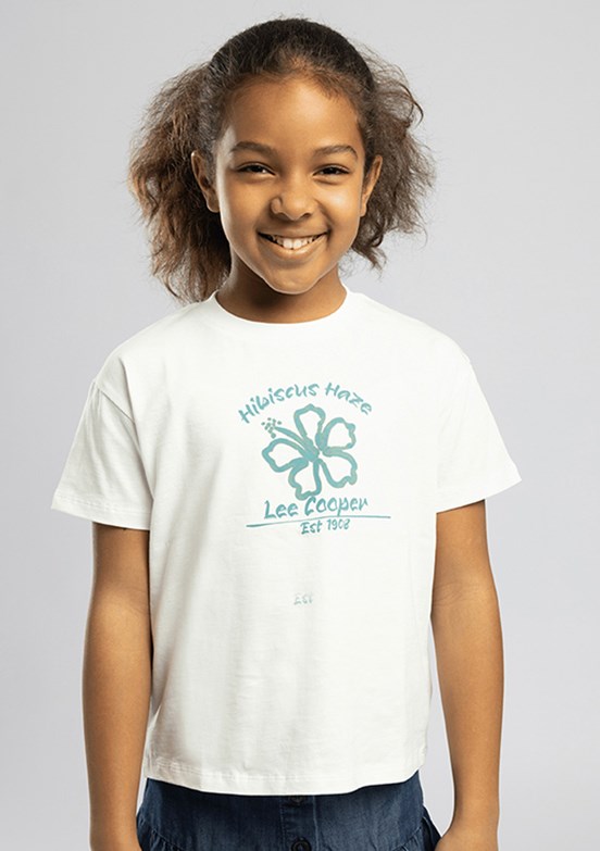 LEE COOPER Nini - 262 LCG 242007 Kız Çocuk Beyaz O Yaka T-Shirt