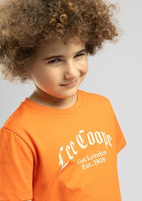 LEE COOPER Antique - 262 LCB 242002 Erkek Çocuk Turuncu O Yaka T-Shirt